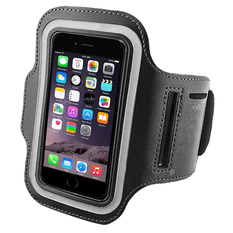 Adjustable Sports Armband Phone Holder for Running and Gym Workouts - Compatible with iPhone, Samsung, Large Screen Phones - Waterproof Running Case with Key Pocket and Card Slot for Exercise