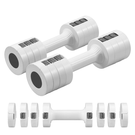 3-in-1 Adjustable Dumbbell Pair – 2x2.5kg or 2x10kg | Compact Dumbbells Set for Women & Men | Adjustable Free Weights for Home Gym Fitness Training