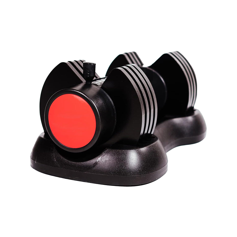 Pair 12.5kg Adjustable Dumbbell 5-in-1 – Quick Select Dial Weight Set with Steel Plates – Replace 5 Dumbbells in One for Home Gym Strength Training (2.5kg to 12.5kg)