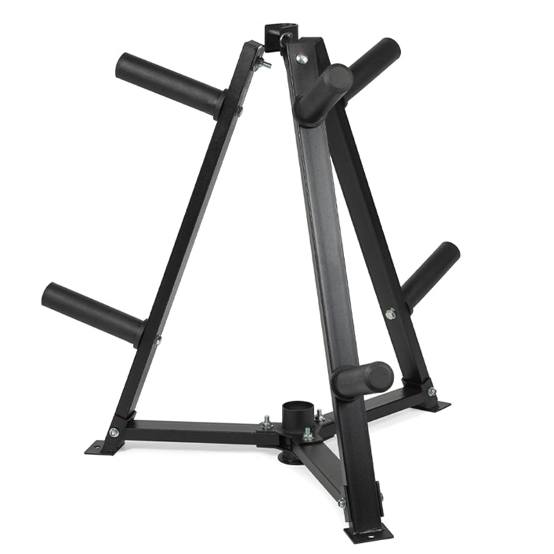 Heavy-Duty Vertical Weight Disc & Dumbbell Storage Rack - 300kg Capacity with 6 Fasten Clamps - Compact Space-Saving Design for Home Gym - 5cm Olympic Plate & Weight Organiser - Steel Frame