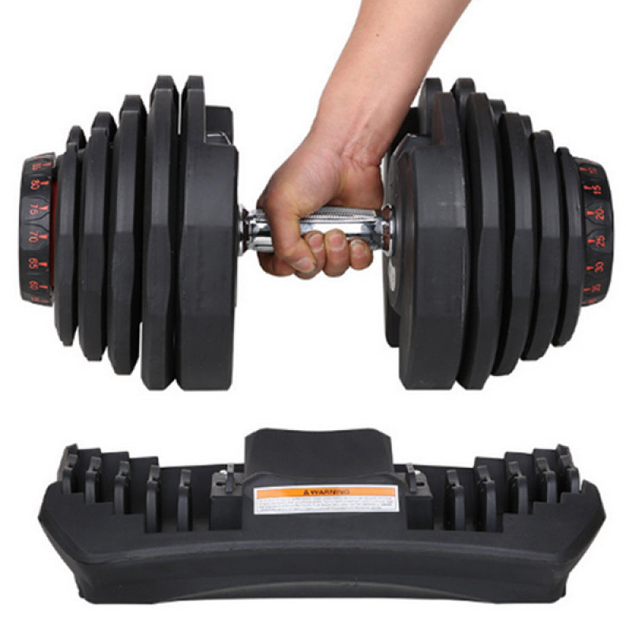 Adjustable Dumbbell Stand – Heavy-Duty Space-Saving Rack for 24kg & 40kg Dumbbells with Safety Strap – Compact Home Gym Weight Storage