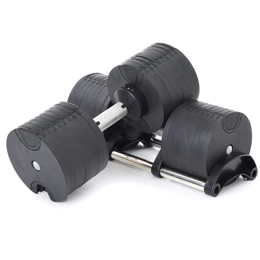 Round Adjustable Dumbbell – Solid Steel Weight | Single Unit | 24kg to 45kg Options | Rotatory Adjustment | Scratch-Resistant Home Gym Dumbbell