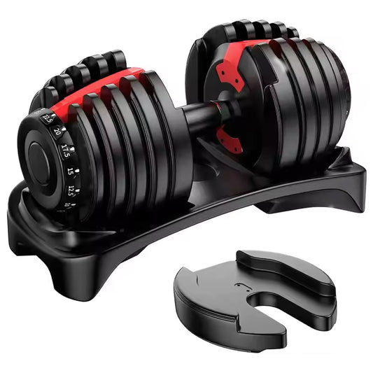 24kg Adjustable Dumbbell 15-in-1 with Quick Dial System - Space-Saving Home Gym Weights with Non-Slip Handle - Versatile Strength Training Equipment from  to 24kg - Complete Workout Solution