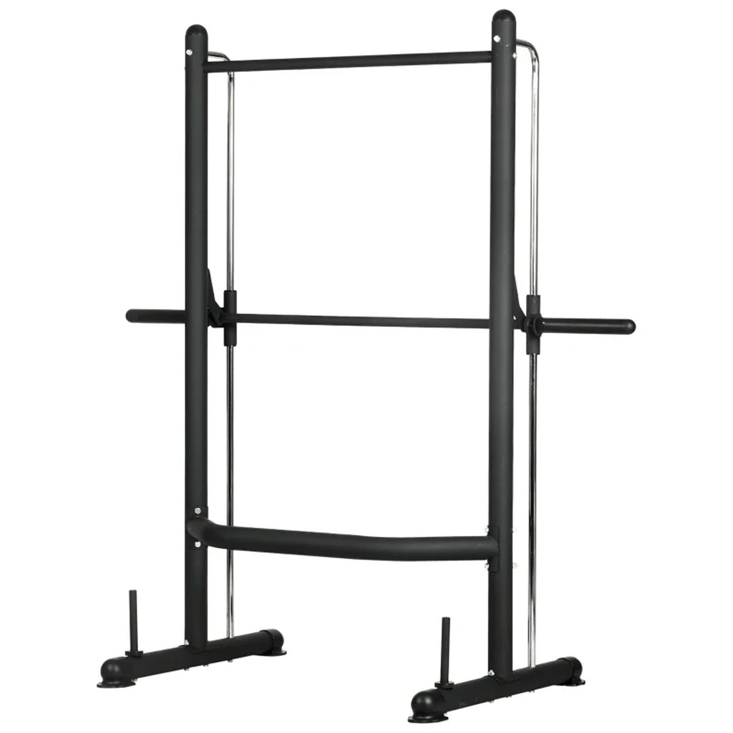 Premium Smith Machine Squat Rack with Pull-Up Bar - Adjustable Height Heavy Duty Steel Frame - Multi-Function Weight Training Station for Home Gym - 550 LBS Capacity - Perfect for All Fitness Levels