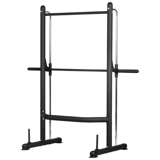 Premium Smith Machine Squat Rack with Pull-Up Bar - Adjustable Height Heavy Duty Steel Frame - Multi-Function Weight Training Station for Home Gym - 550 LBS Capacity - Perfect for All Fitness Levels