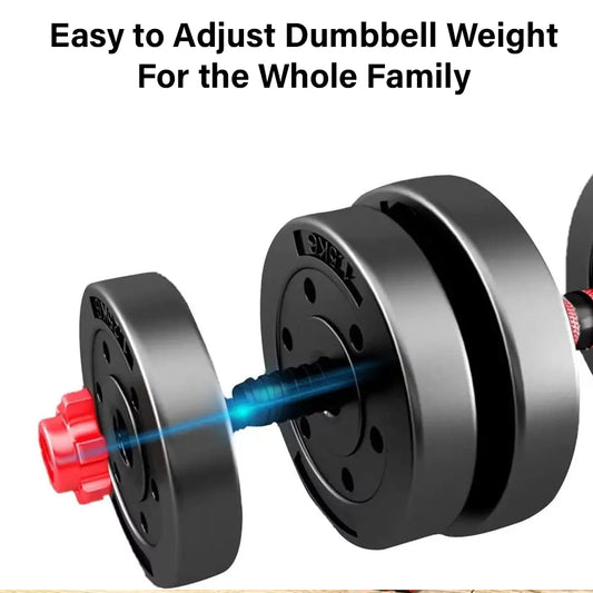 Adjustable Dumbbell & Barbell Set – 20kg 25kg 30kg | 2-in-1 Strength Training Equipment for Men & Women | Vinyl Dumbbell Pair with Connector for Home Gym Workouts