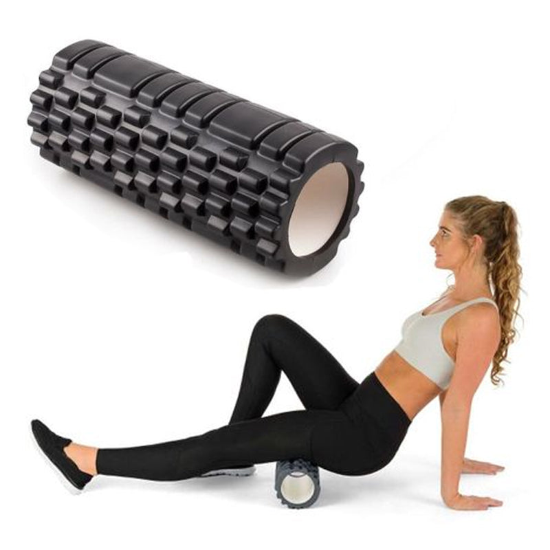 Professional EVA Foam Massage Roller - Deep Tissue Muscle Recovery Tool - Grid Pattern for Enhanced Therapeutic Self-Myofascial Release - Post-Workout Relief for Athletes and Fitness Enthusiasts