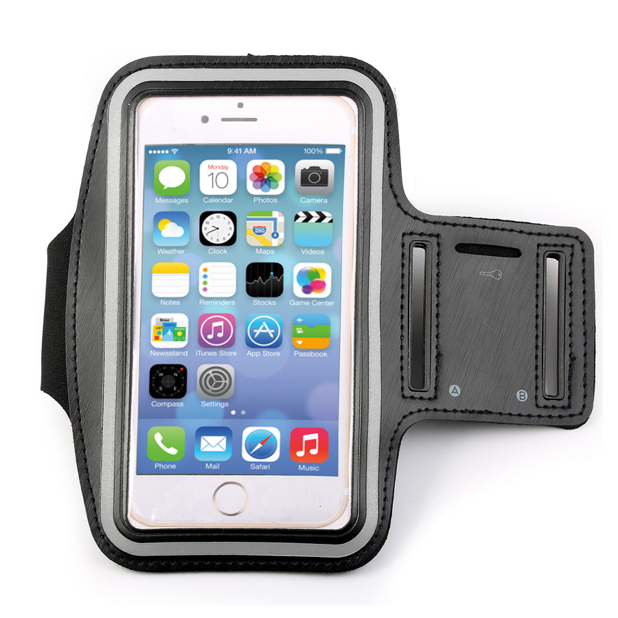 Adjustable Sports Armband Phone Holder for Running and Gym Workouts - Compatible with iPhone, Samsung, Large Screen Phones - Waterproof Running Case with Key Pocket and Card Slot for Exercise