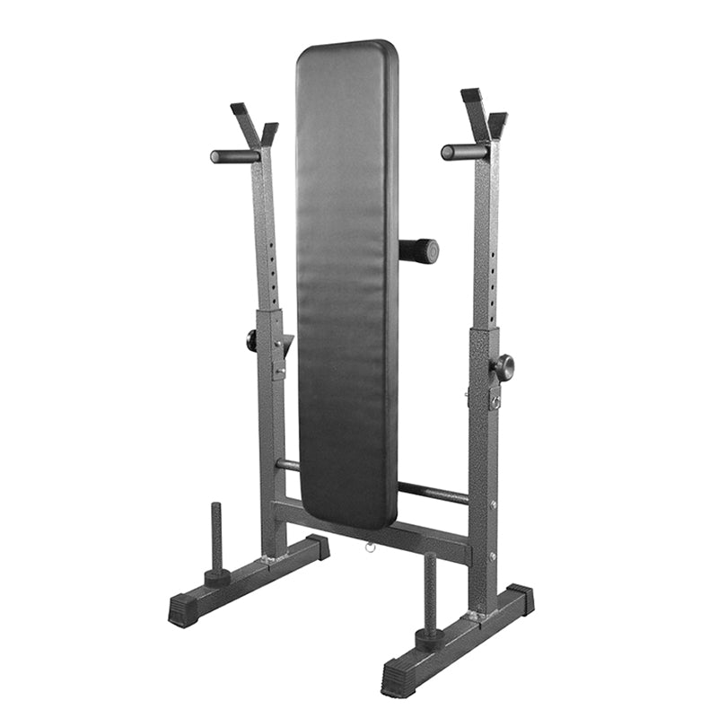 Heavy-Duty Adjustable Weight Bench with Dip Station & Barbell Rack - Multi-Functional Workout Equipment for Home Gym - Foldable Design with 250kg Capacity - Incline/Decline/Flat Positions for Full