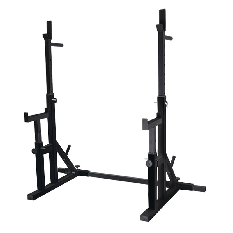 Heavy-Duty Adjustable Squat and Bench Press Rack - Professional Strength Training Station with 400kg Weight Capacity, Integrated Dip Handles - Versatile Multi-Function Home Gym Equipment for Serious