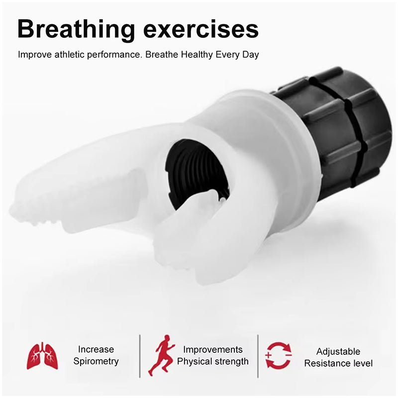 Professional Respiratory Breath Trainer - Adjustable Resistance Breathing Exercise Device for Enhanced Lung Capacity, Endurance & Respiratory Health - Portable Lightweight Lung Trainer for Athletes,