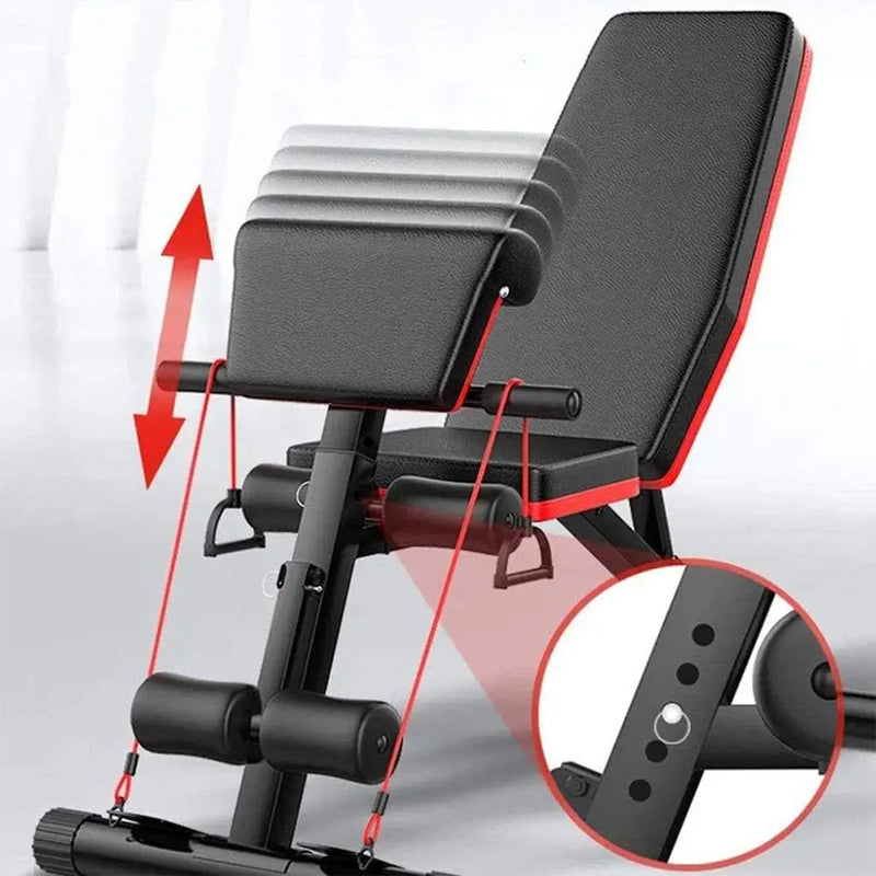 7-Position Adjustable Weight Bench - Heavy-Duty 320KG Capacity - Quick Folding Workout Bench with Automatic Locking System - Ergonomic Comfort Design for Home Gym Strength Training & Full Body