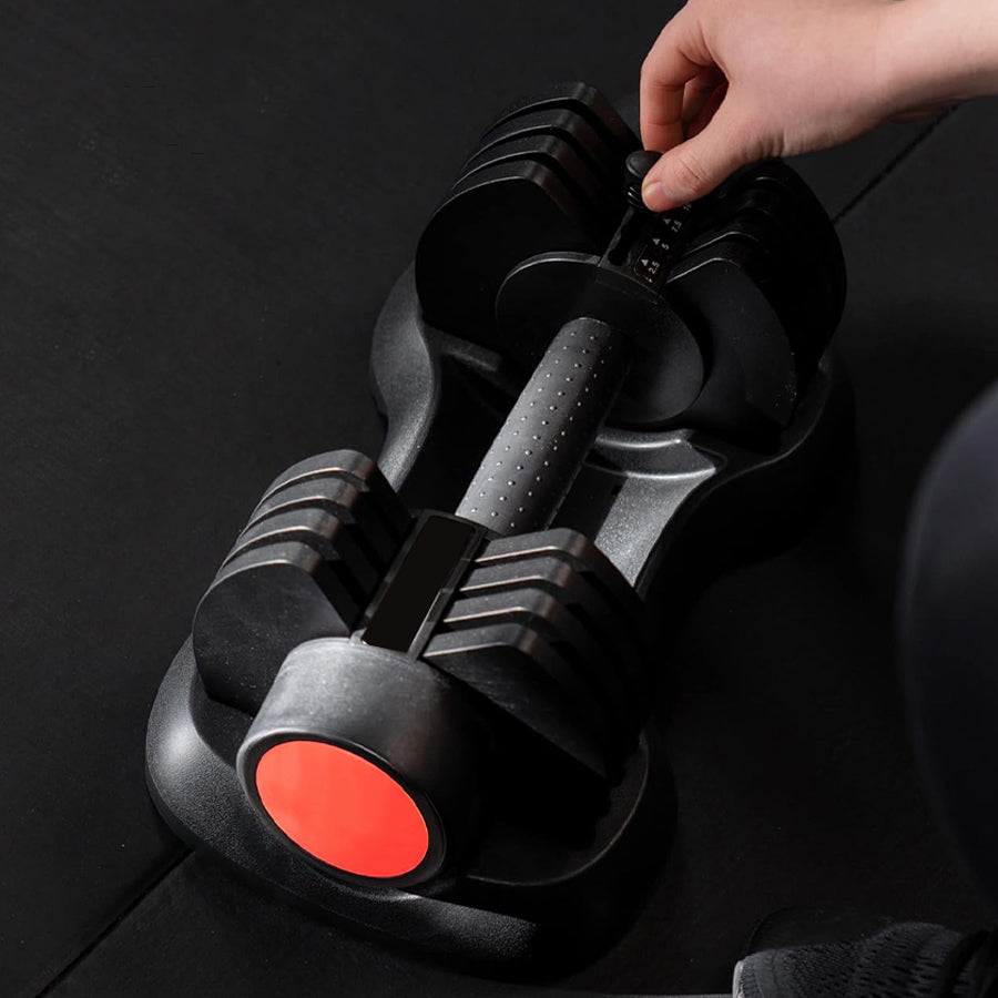 12.5kg Adjustable Dumbbell 5-in-1 – Quick Select Dial Weight Set with Steel Plates – Replace 5 Dumbbells in One for Home Gym Strength Training (2.5kg to 12.5kg)