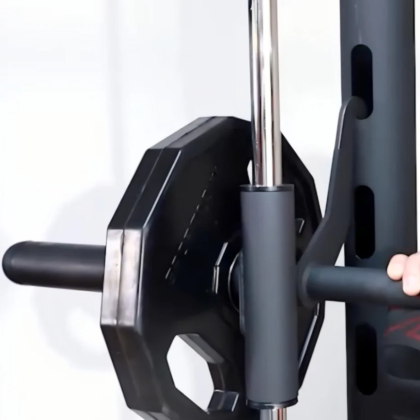 Premium Smith Machine Squat Rack with Pull-Up Bar - Adjustable Height Heavy Duty Steel Frame - Multi-Function Weight Training Station for Home Gym - 550 LBS Capacity - Perfect for All Fitness Levels