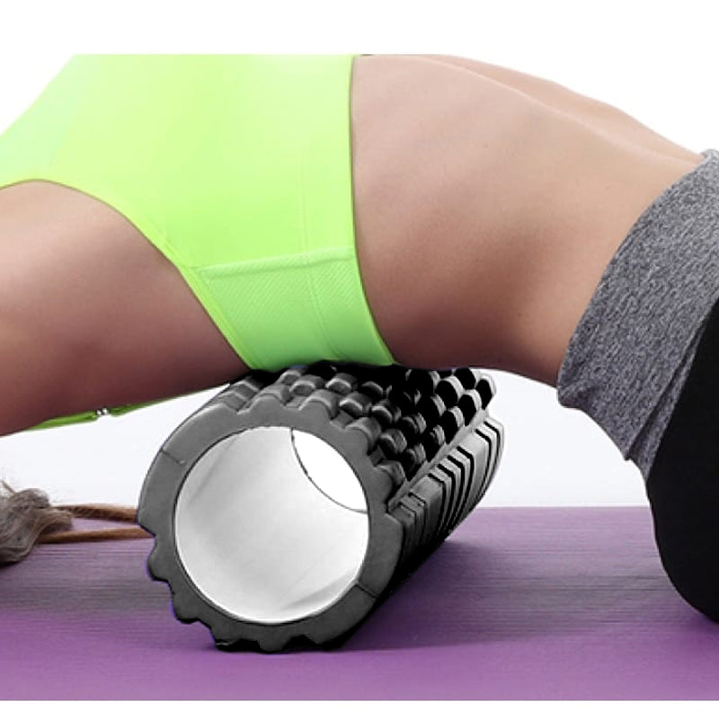 Professional EVA Foam Massage Roller - Deep Tissue Muscle Recovery Tool - Grid Pattern for Enhanced Therapeutic Self-Myofascial Release - Post-Workout Relief for Athletes and Fitness Enthusiasts