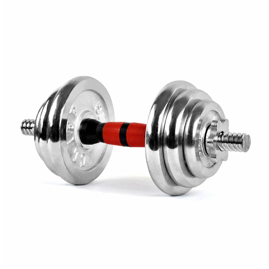 20kg Steel Adjustable Dumbbell Barbell Set - Professional 2-in-1 Home Gym System with Cast Iron Weight Plates - Multi-Function Strength Training Equipment with Anti-Slip Metal Handle for Complete