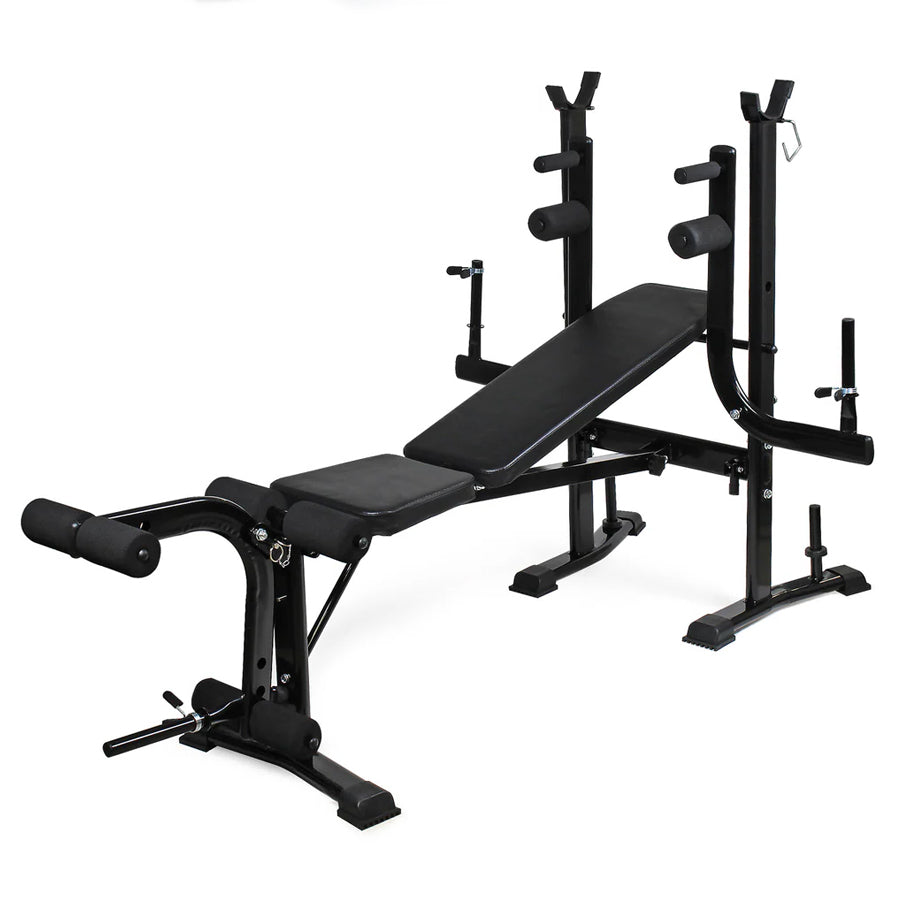 All-in-One Multi Gym Bench, Adjustable & Foldable Alloy Steel, Incline Press, Pulley System, Squat Rack, Bar Support – Full Body Home Workout, 250kg Max