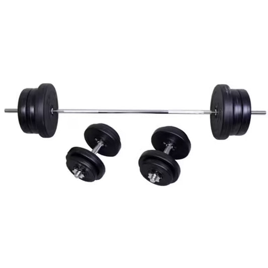 65kg Chrome Adjustable Dumbbell & Barbell Set | 2-in-1 Free Weights Training Equipment with Knurled Bar & Bar Joiner | Premium Strength Training Home Gym Kit