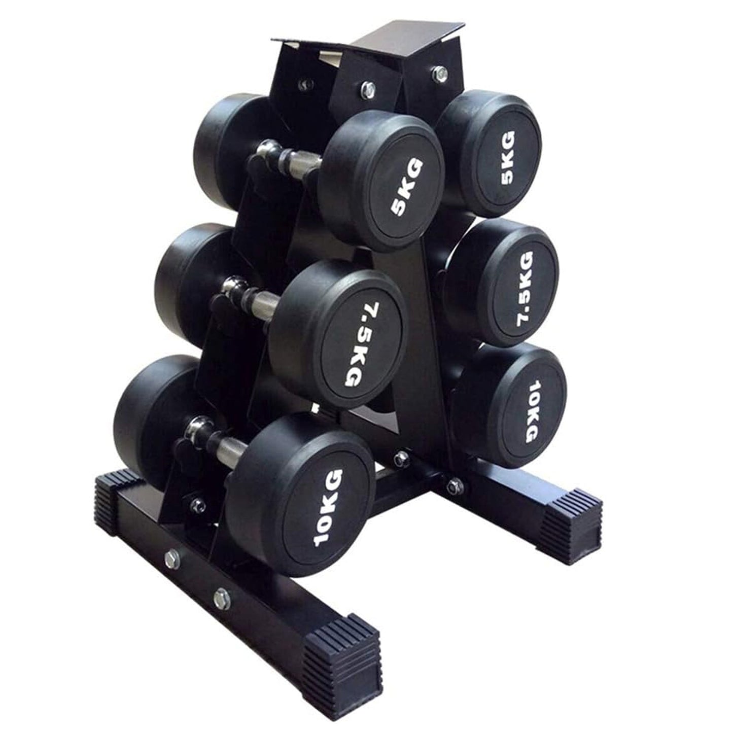 Heavy-Duty Dumbbell Storage Rack - Multi-Tier Design for Home Gym & Commercial Fitness - Available in 3, 4, 5 & 6-Tier Options - Premium Workout Weight Organization System - Steel Construction