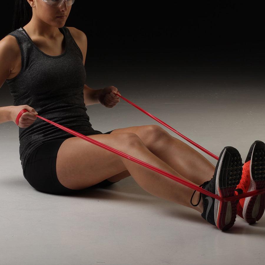 Premium Resistance Bands Light Set with 5 Different Levels - Portable Loop Bands for Strength Training, Stretching, Physio - Natural Latex Exercise Bands with Carry Case - Fitness Equipment for Home