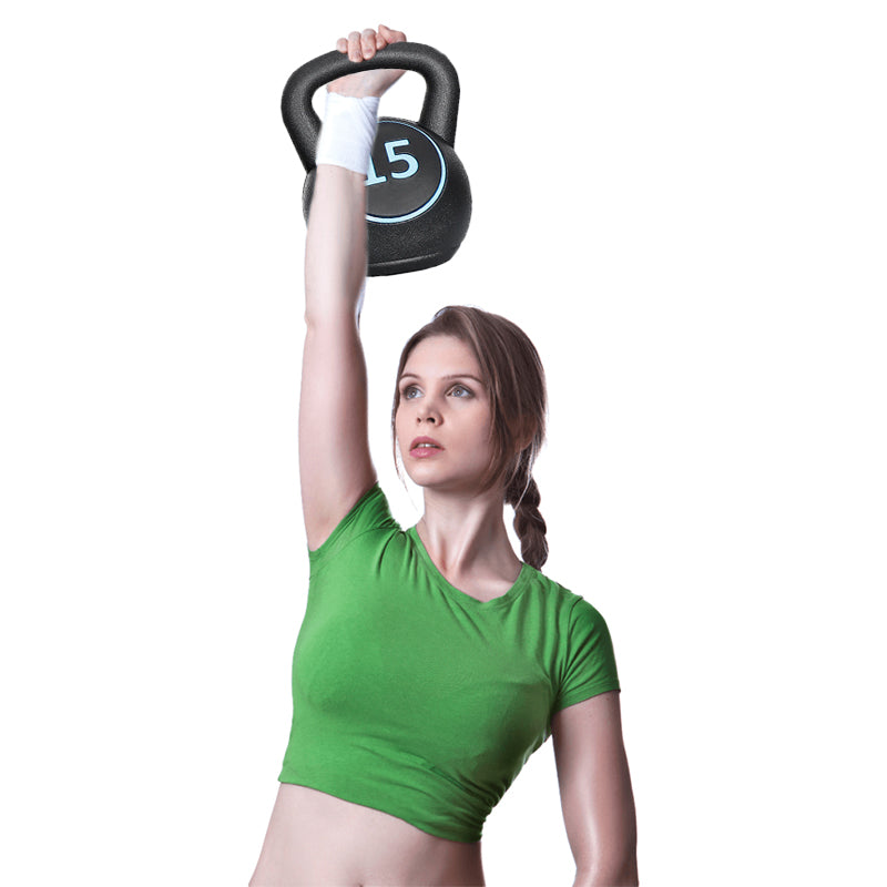 3-Piece Kettlebell Weight Set – 5lb, 10lb, 15lb (2.2kg, 4.5kg, 6.8kg) | Strength & Cardio Training Kettlebells with Storage Stand | Ideal for Home Gym, Cross Training, Full-Body Workouts
