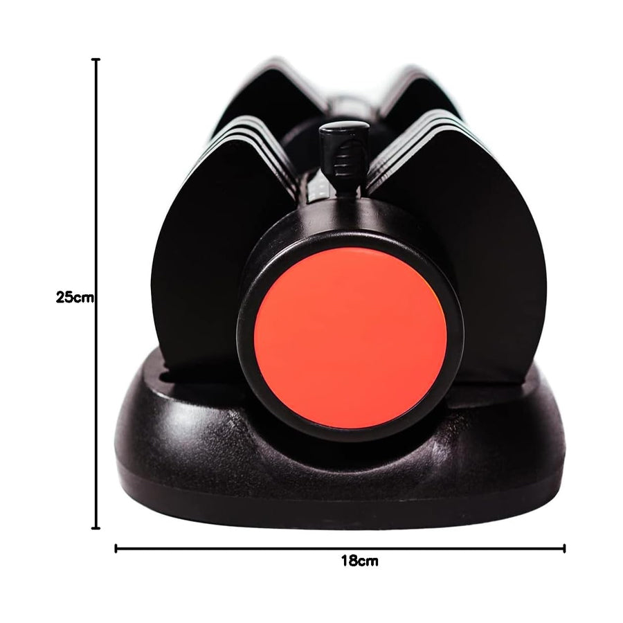 12.5kg Adjustable Dumbbell 5-in-1 – Quick Select Dial Weight Set with Steel Plates – Replace 5 Dumbbells in One for Home Gym Strength Training (2.5kg to 12.5kg)