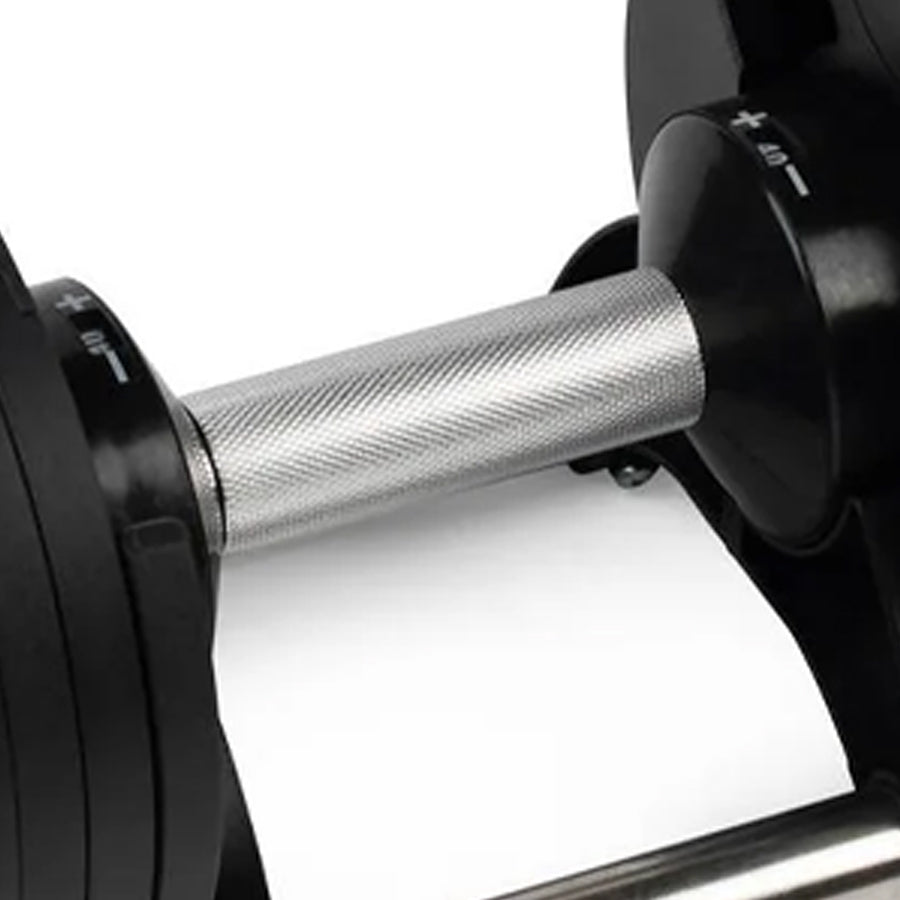 Round Adjustable Dumbbell – Solid Steel Weight | Single Unit | 24kg to 45kg Options | Rotatory Adjustment | Scratch-Resistant Home Gym Dumbbell