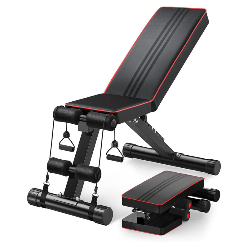 7-Position Adjustable Weight Bench - Heavy-Duty 320KG Capacity - Quick Folding Workout Bench with Automatic Locking System - Ergonomic Comfort Design for Home Gym Strength Training & Full Body