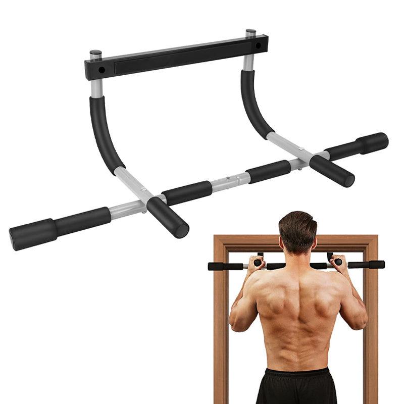 Doorway Pull-Up Bar – No Drilling Required | Multi-Grip Chin-Up Bar for Arms, Core & Back | Padded Handles & Heavy-Duty Design for Home Fitness