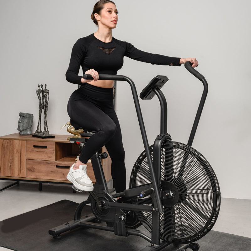 Premium Magnetic Exercise Bike with 8kg Flywheel - Indoor Cycling Stationary Bike with LCD Display, Adjustable Resistance & Comfort Seat - Silent Belt Drive System - Tablet Mount for Virtual Classes