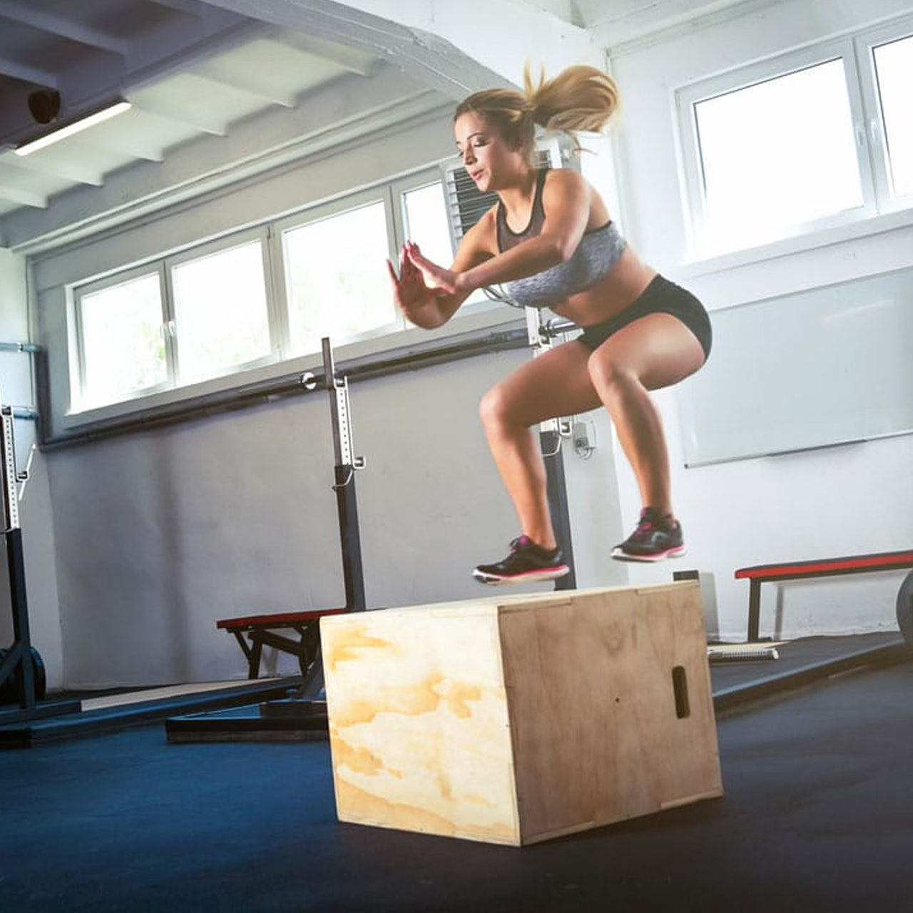 Professional 3-in-1 Wooden Plyometric Jump Box - Height-Adjustable Plyo Box for CrossFit Training - Heavy-Duty Construction for Box Jumps, HIIT Workouts - Versatile Home and Commercial Gym Equipment