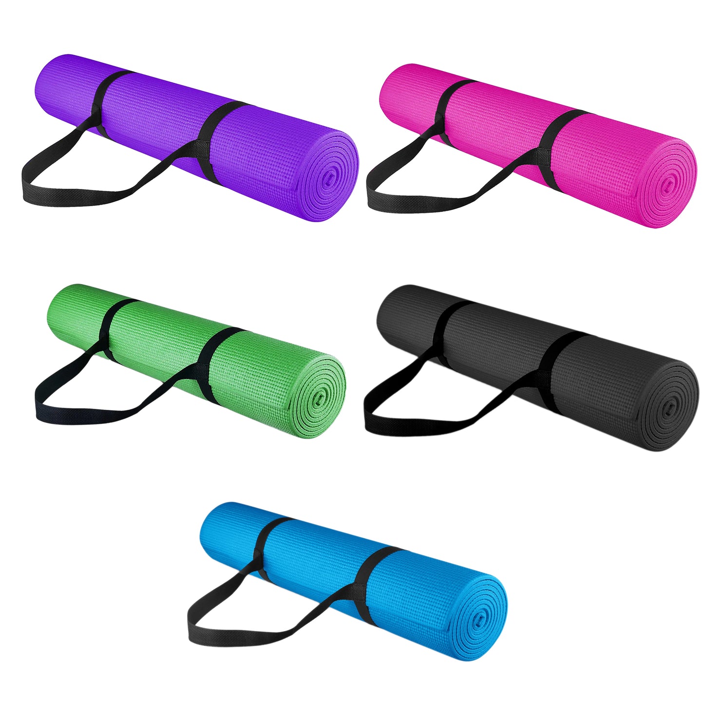 Premium 15mm Extra Thick Yoga Mat - Non-Slip NBR Foam Exercise Mat with Carrying Strap - Professional Grade Fitness Mat for Yoga, Pilates, Home Workouts - Joint Protection & Comfort - Eco-Friendly