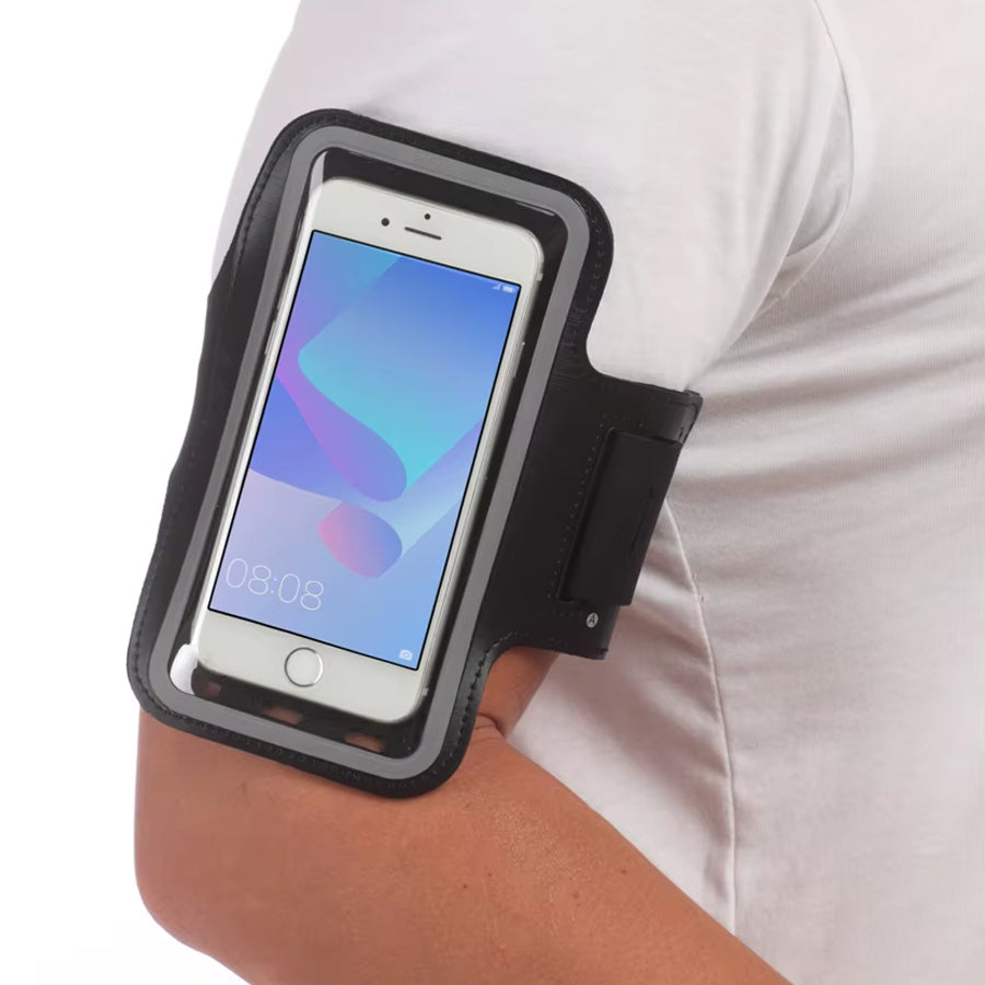 Adjustable Sports Armband Phone Holder for Running and Gym Workouts - Compatible with iPhone, Samsung, Large Screen Phones - Waterproof Running Case with Key Pocket and Card Slot for Exercise