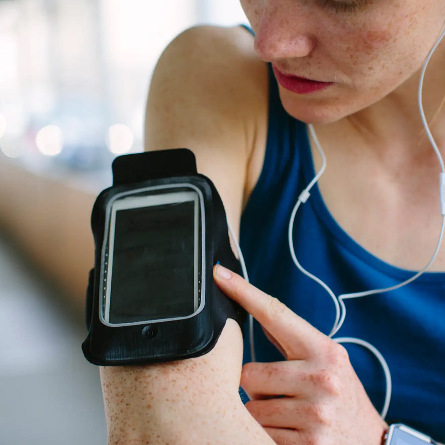 Adjustable Sports Armband Phone Holder for Running and Gym Workouts - Compatible with iPhone, Samsung, Large Screen Phones - Waterproof Running Case with Key Pocket and Card Slot for Exercise