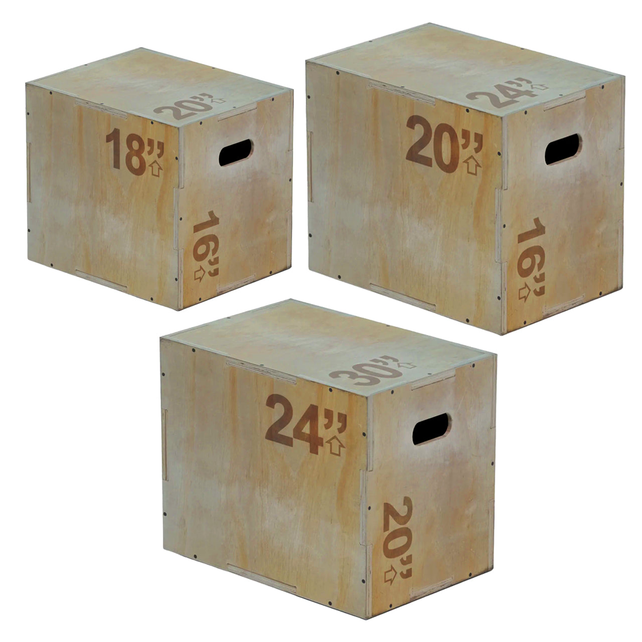 Professional 3-in-1 Wooden Plyometric Jump Box - Height-Adjustable Plyo Box for CrossFit Training - Heavy-Duty Construction for Box Jumps, HIIT Workouts - Versatile Home and Commercial Gym Equipment