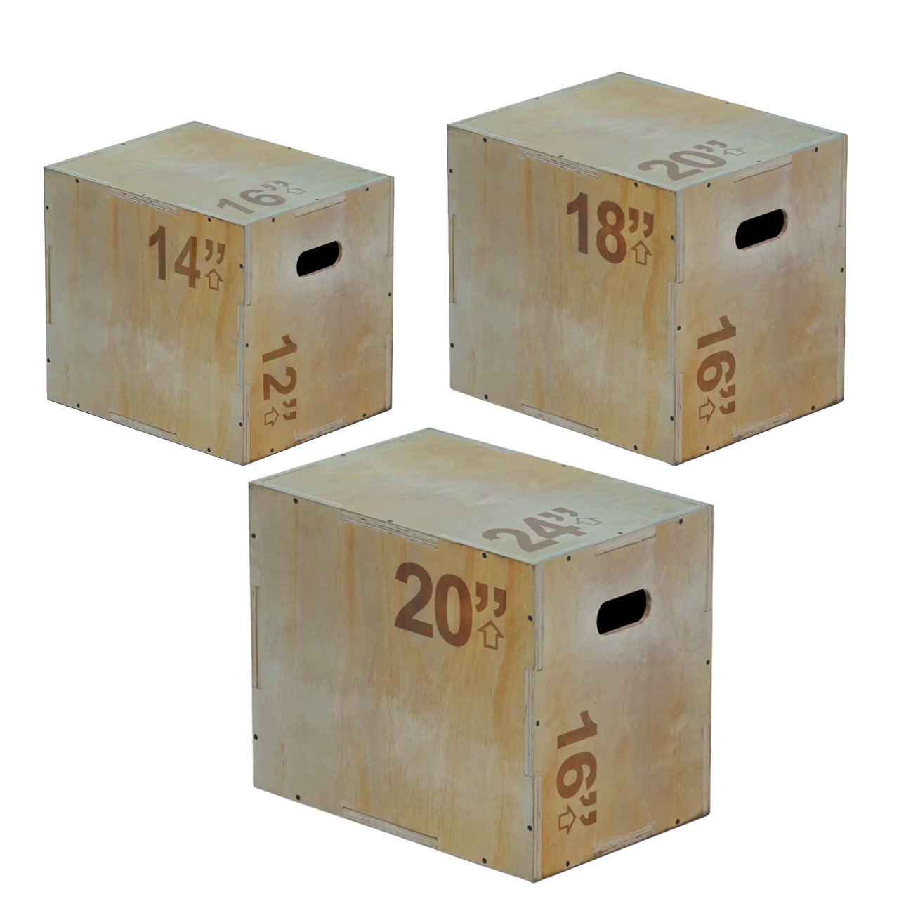 Professional 3-in-1 Wooden Plyometric Jump Box - Height-Adjustable Plyo Box for CrossFit Training - Heavy-Duty Construction for Box Jumps, HIIT Workouts - Versatile Home and Commercial Gym Equipment