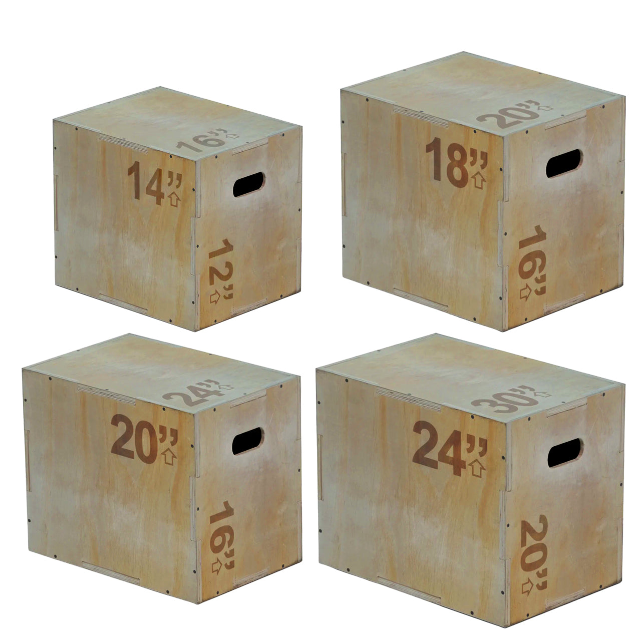 Professional 3-in-1 Wooden Plyometric Jump Box - Height-Adjustable Plyo Box for CrossFit Training - Heavy-Duty Construction for Box Jumps, HIIT Workouts - Versatile Home and Commercial Gym Equipment