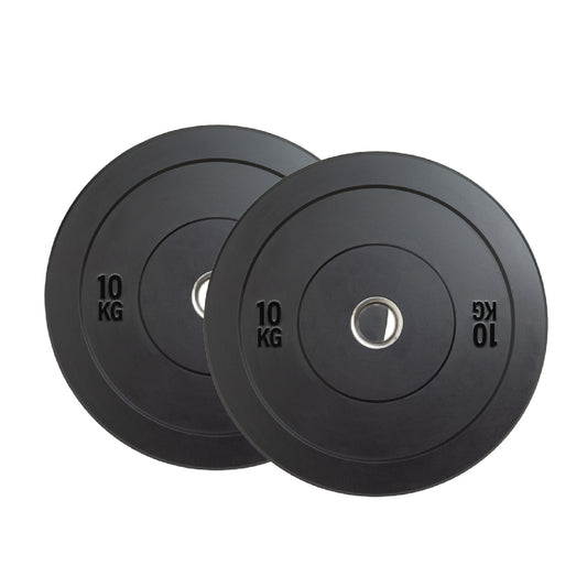 Olympic Bumper Plates – Rubber-Coated Weight Plates with 2'' Steel Insert for Weightlifting, CrossFit & Strength Training