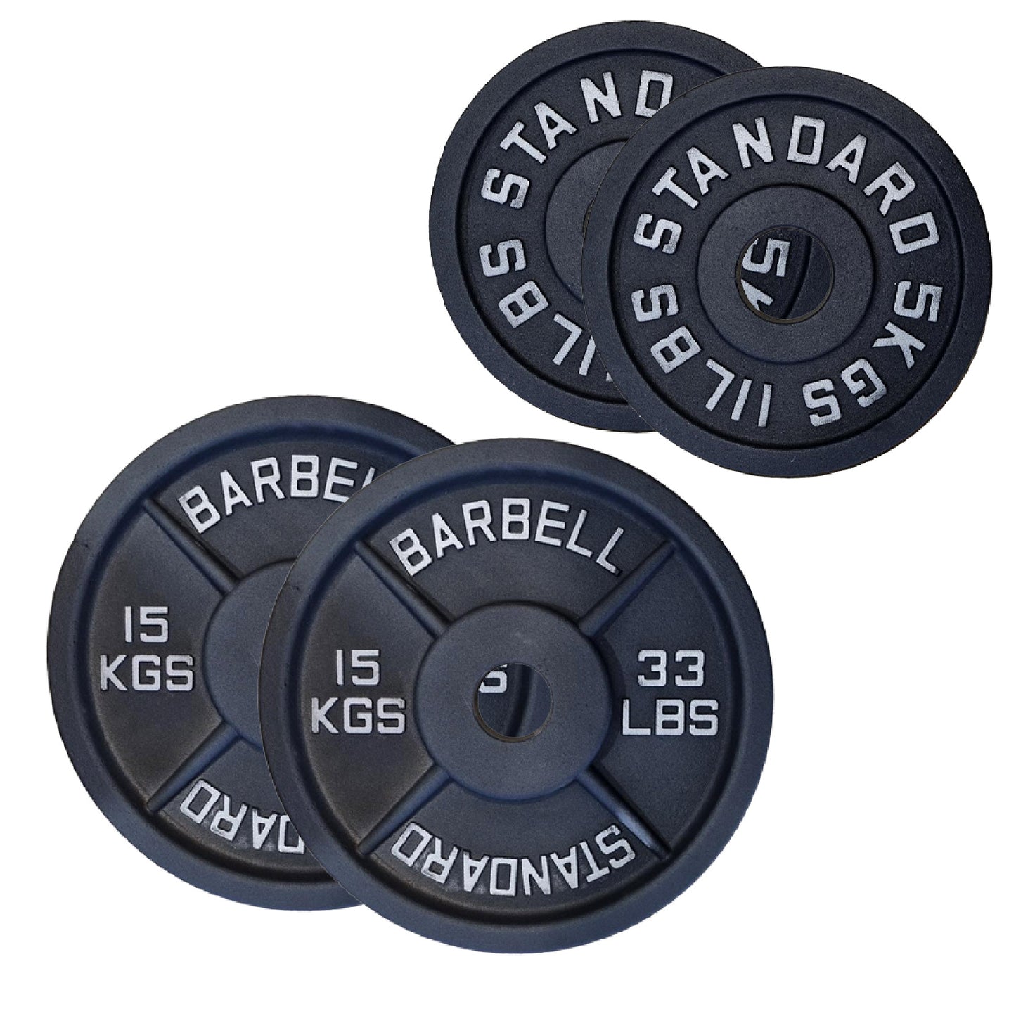 Professional Cast Iron Weight Plates – Strength Training Discs for Home & Commercial Gyms – Singles, Pairs, Sets & Optional Barbells