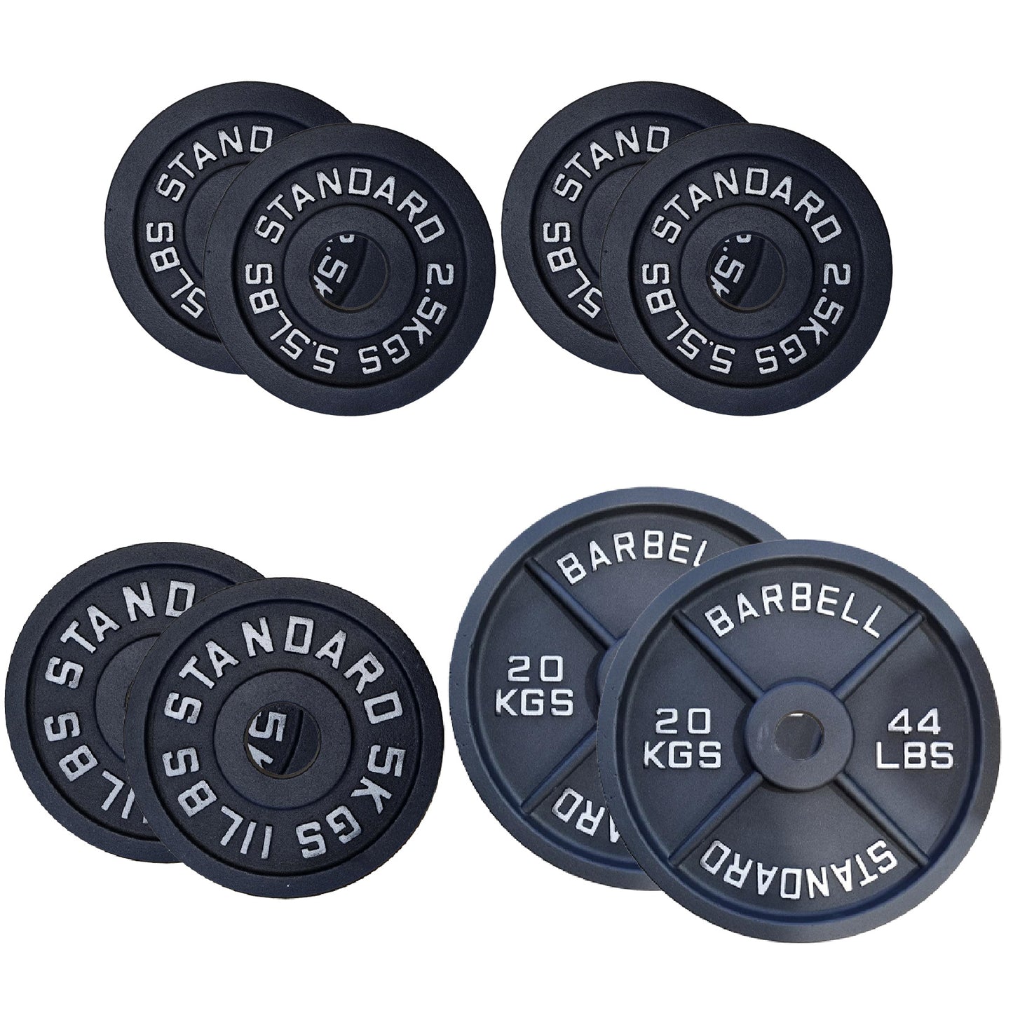 Professional Cast Iron Weight Plates – Strength Training Discs for Home & Commercial Gyms – Singles, Pairs, Sets & Optional Barbells