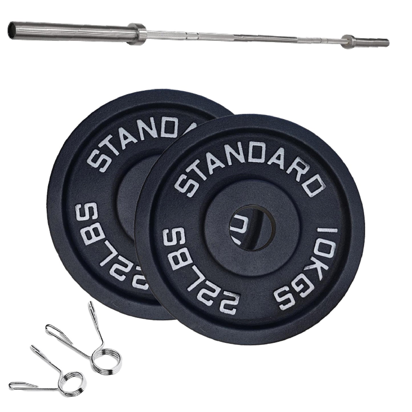 Professional Cast Iron Weight Plates – Strength Training Discs for Home & Commercial Gyms – Singles, Pairs, Sets & Optional Barbells
