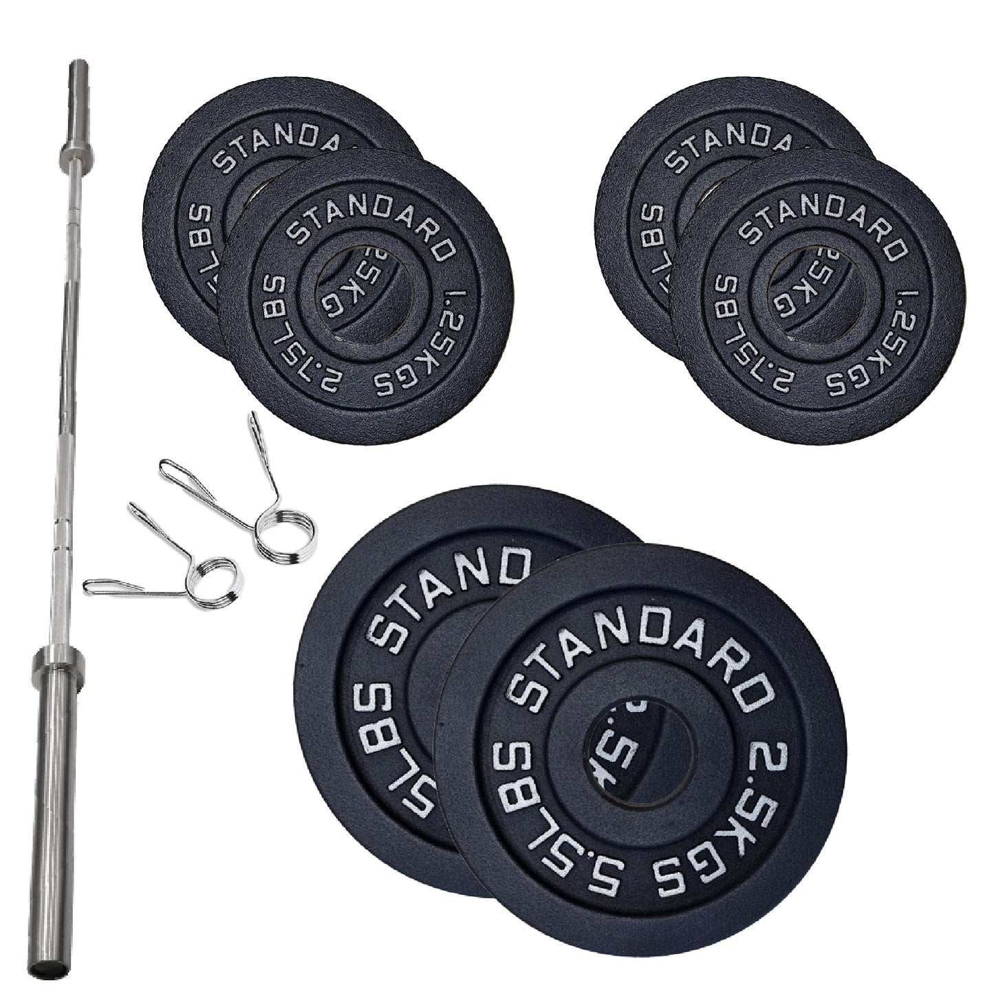 Professional Cast Iron Weight Plates – Strength Training Discs for Home & Commercial Gyms – Singles, Pairs, Sets & Optional Barbells