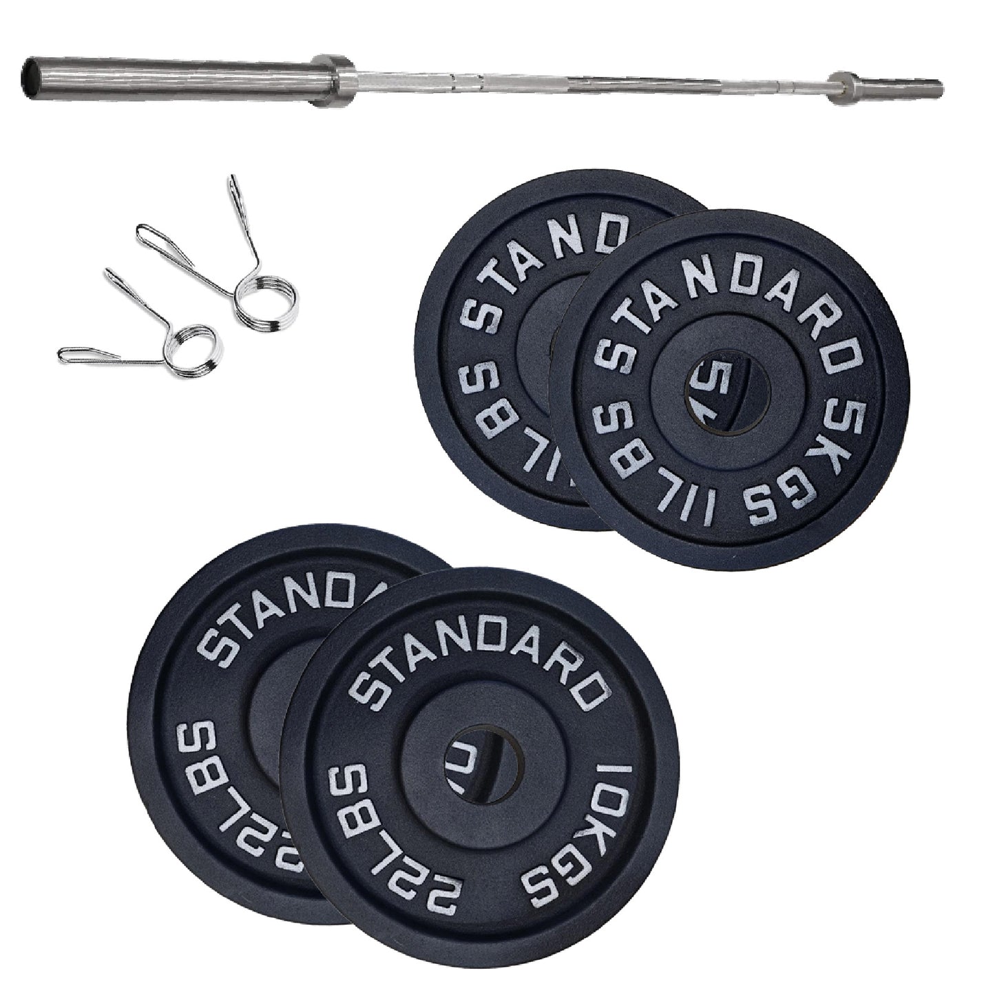Professional Cast Iron Weight Plates – Strength Training Discs for Home & Commercial Gyms – Singles, Pairs, Sets & Optional Barbells
