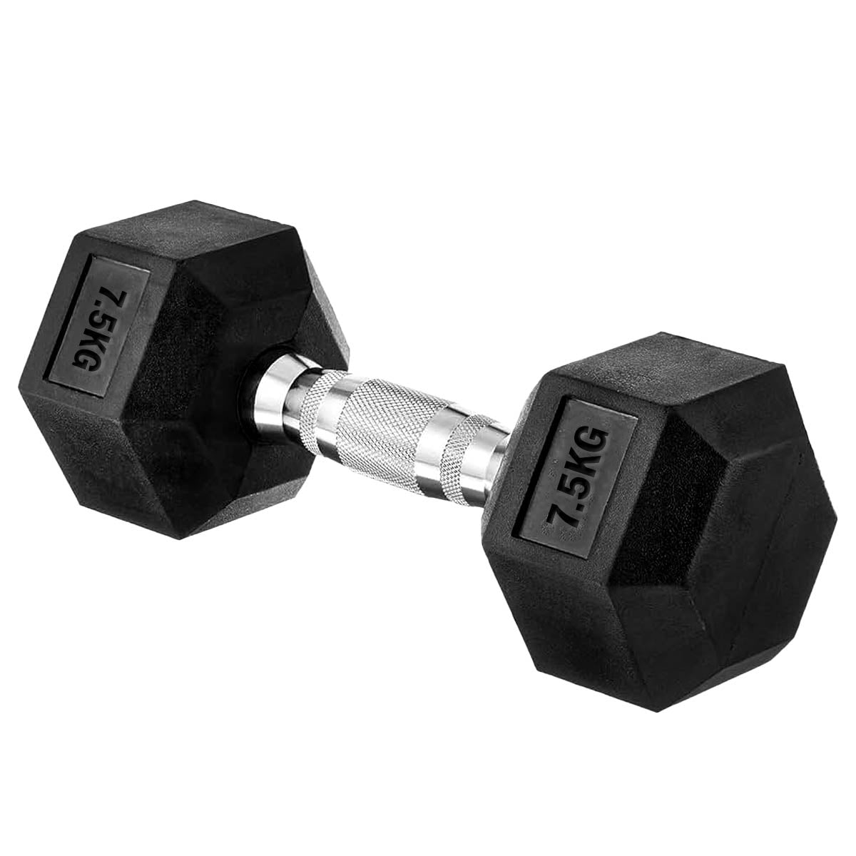 Premium Rubber-Coated Hex Dumbbells: Singles, Pairs & Complete Weight Sets from 2.5kg to 60kg - Anti-Roll Design with Ergonomic Metal Handles for Home Gym, Strength Training & Professional Bodybuilding