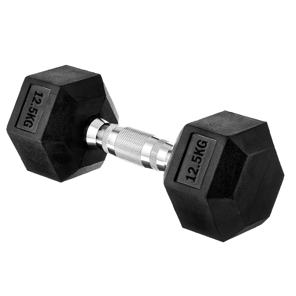 Premium Rubber-Coated Hex Dumbbells: Singles, Pairs & Complete Weight Sets from 2.5kg to 60kg - Anti-Roll Design with Ergonomic Metal Handles for Home Gym, Strength Training & Professional Bodybuilding