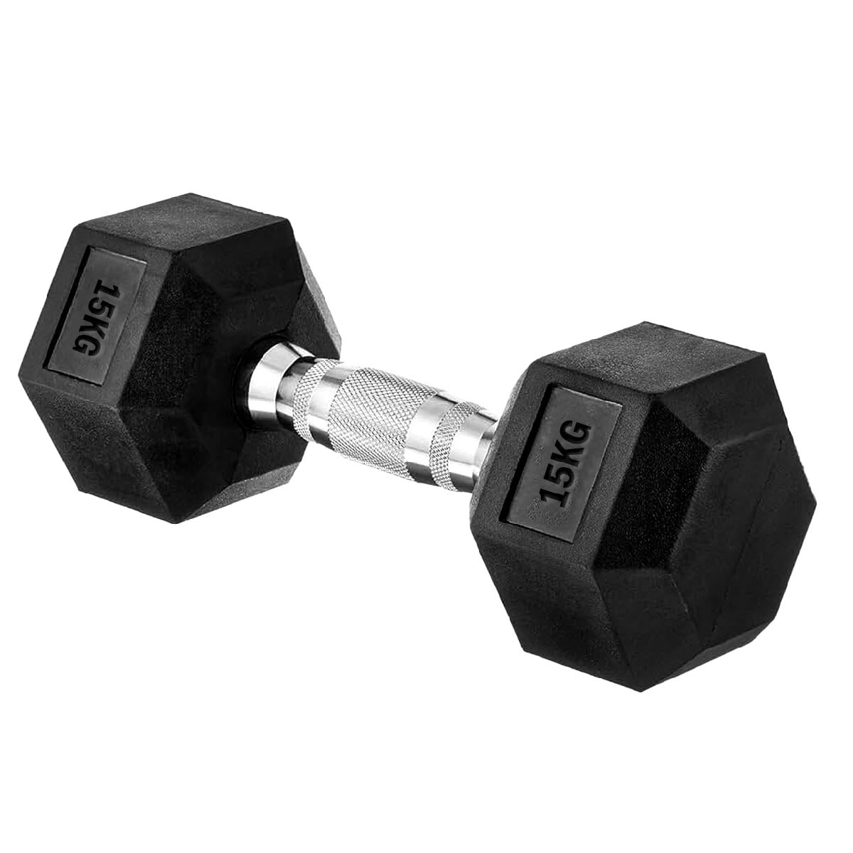 Premium Rubber-Coated Hex Dumbbells: Singles, Pairs & Complete Weight Sets from 2.5kg to 60kg - Anti-Roll Design with Ergonomic Metal Handles for Home Gym, Strength Training & Professional Bodybuilding