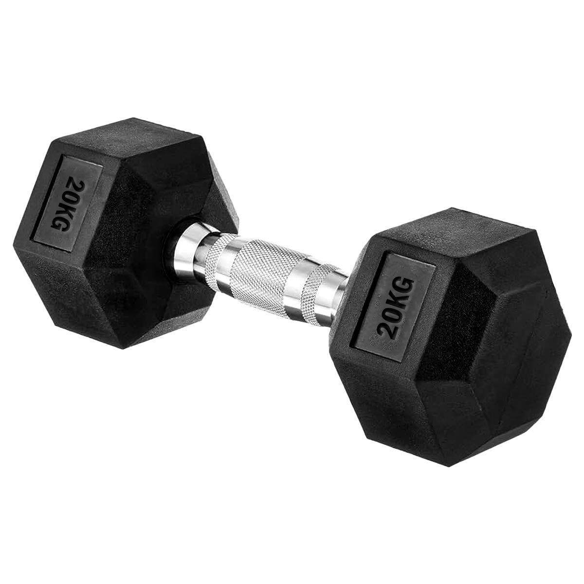Premium Rubber-Coated Hex Dumbbells: Singles, Pairs & Complete Weight Sets from 2.5kg to 60kg - Anti-Roll Design with Ergonomic Metal Handles for Home Gym, Strength Training & Professional Bodybuilding