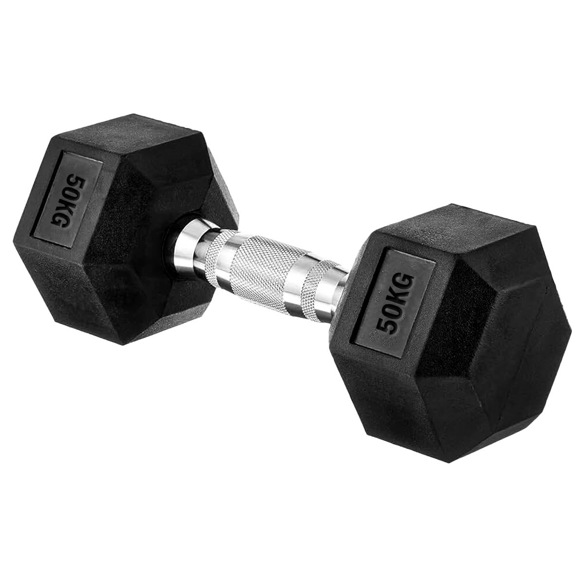 Premium Rubber-Coated Hex Dumbbells: Singles, Pairs & Complete Weight Sets from 2.5kg to 60kg - Anti-Roll Design with Ergonomic Metal Handles for Home Gym, Strength Training & Professional Bodybuilding