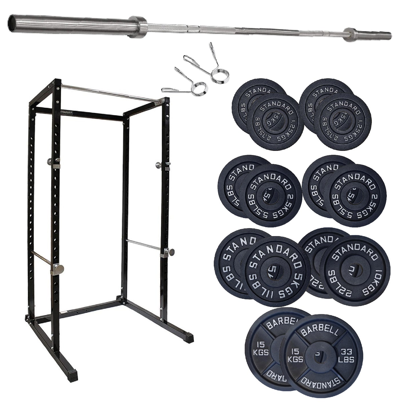 G100 Power Rack - Heavy-Duty Adjustable Squat Cage with Pull-up Bar - Commercial Grade Steel Frame for Home Gyms - Maximum Stability for Compound Lifts - Customisable with Optional Attachments