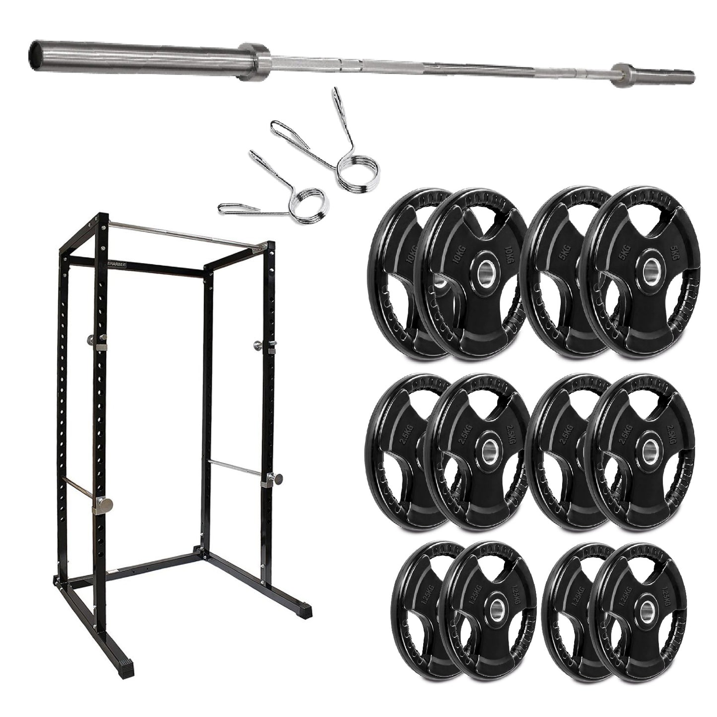 G100 Power Rack - Heavy-Duty Adjustable Squat Cage with Pull-up Bar - Commercial Grade Steel Frame for Home Gyms - Maximum Stability for Compound Lifts - Customisable with Optional Attachments